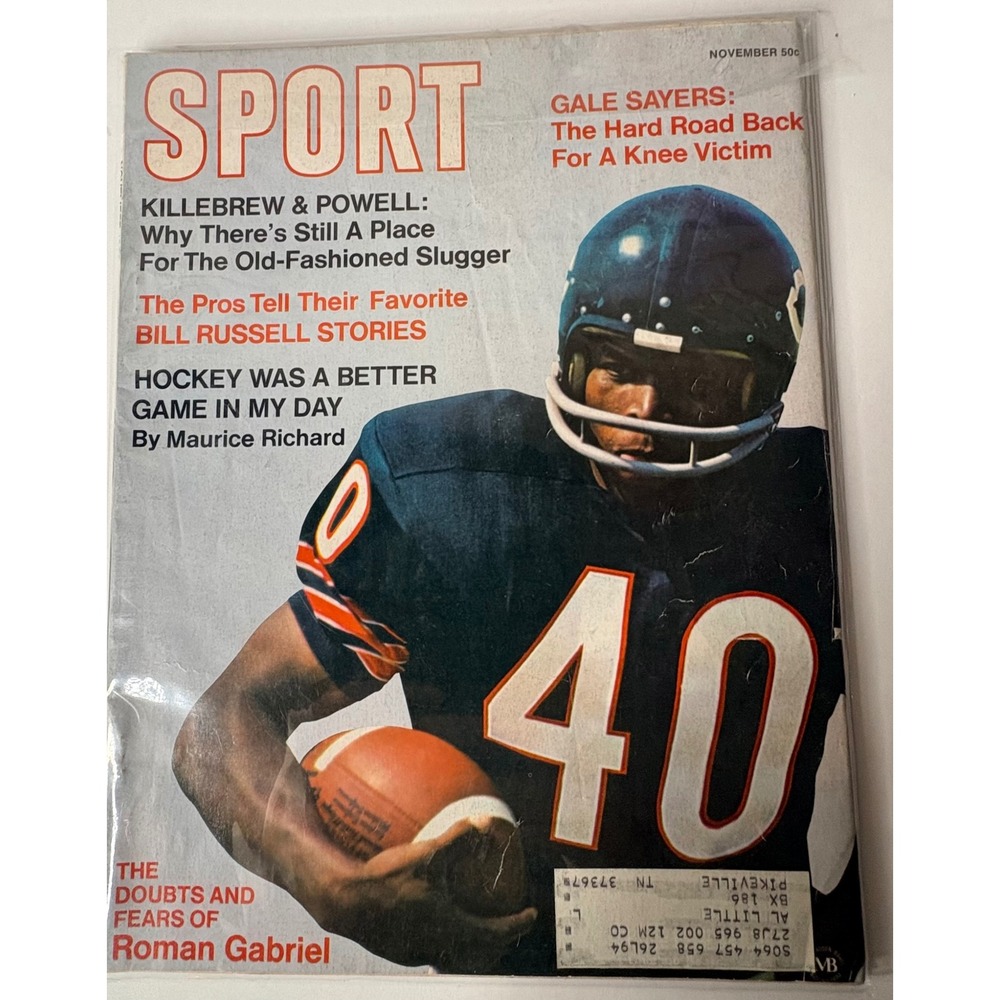 Vintage Sport Magazine‎ November 1969 Gale Sayers Chicago Bears Bill Russell MLB